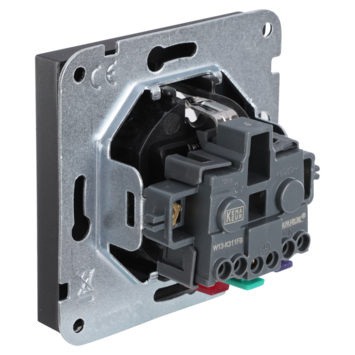 GAMMA Denali Enkel Geaard Stopcontact Mat Zwart