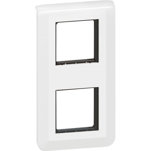 Plaque avec support pour 2 x 2 modules - Mosaic - montage vertical entraxe