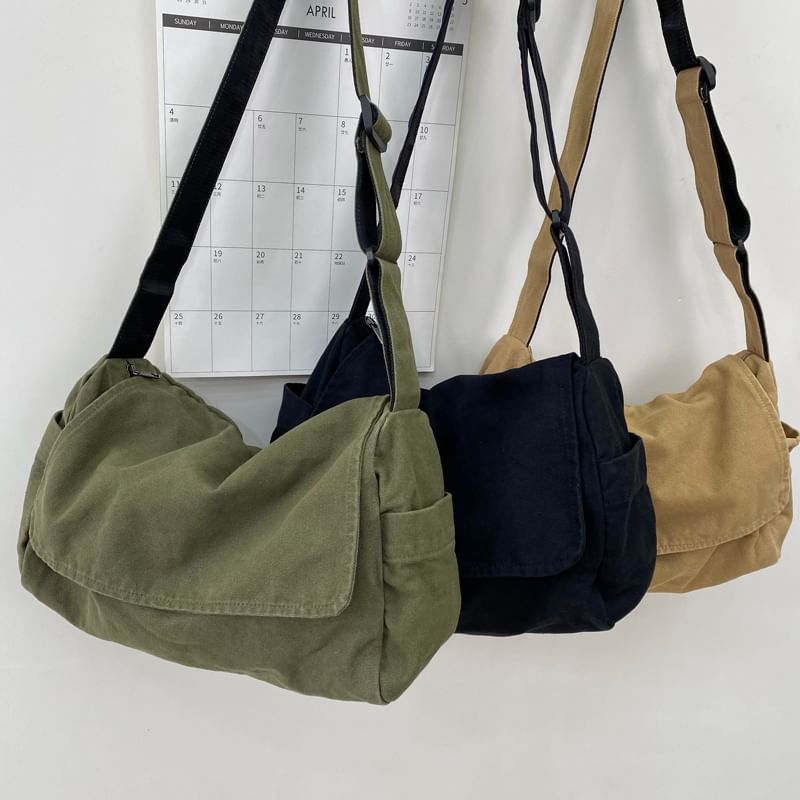 Minafox - Canvas flap crossbody tas