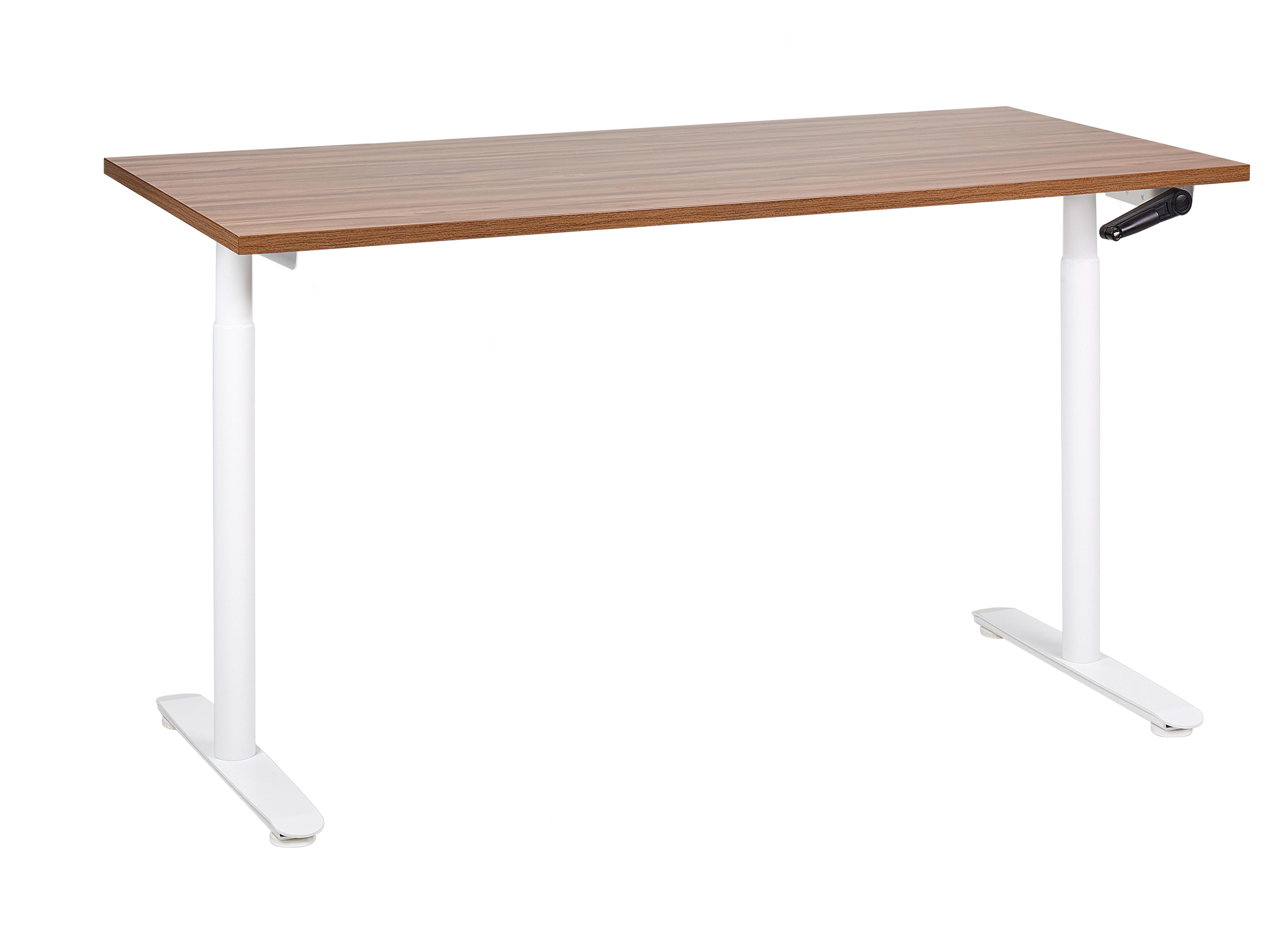 Handmatig verstelbaar sta-bureau DESTINAS Bruin/wit 160 cm 72 cm