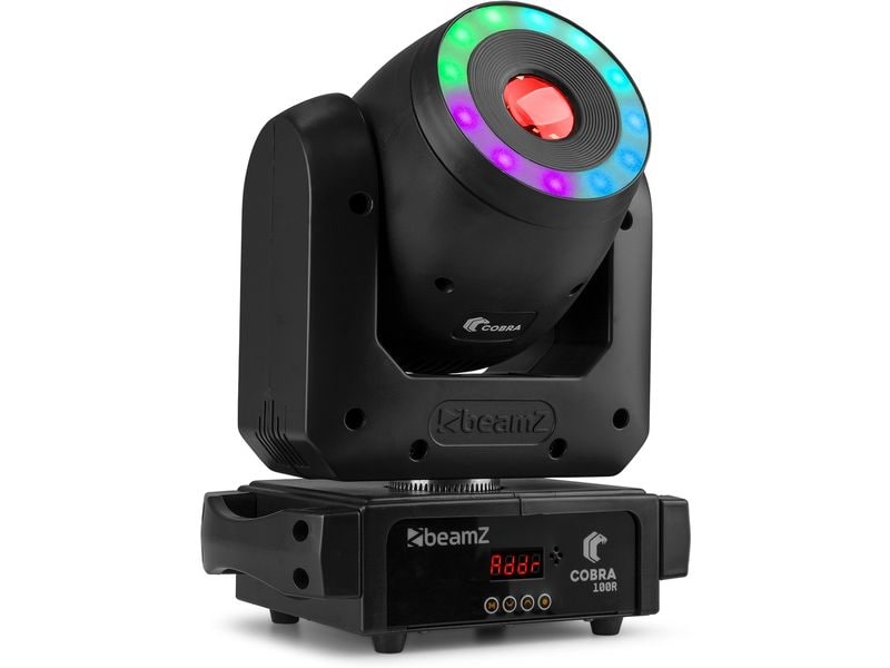 BeamZ Moving Head COBRA 100R Kompakter LED-Moving Head mit LED-Ring