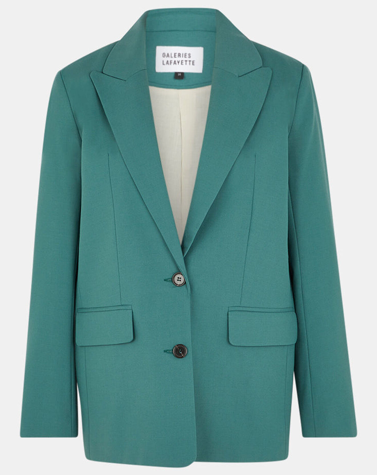 Galeries Lafayette Blazer droit en Laine mélangée Cléo Oversize vert