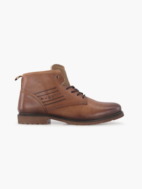 bugatti Schnür-Stiefelette Cognac