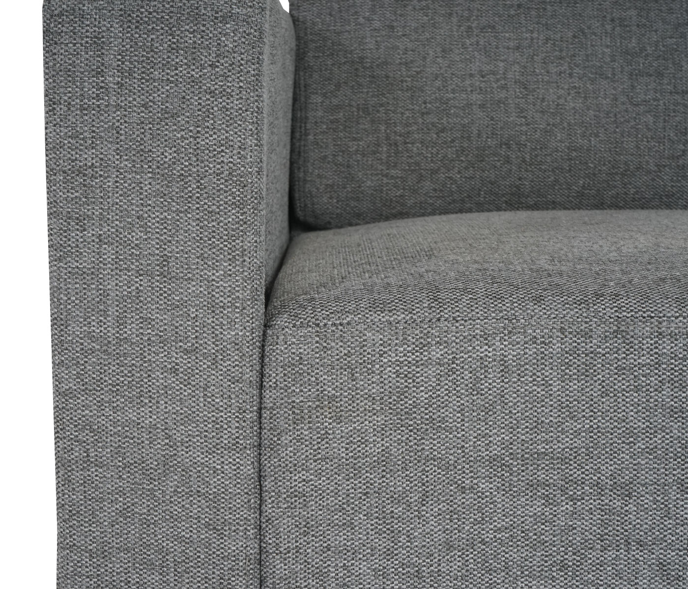 Modular Sessel Loungesessel mit Ottomane Moncalieri, Stoff/Textil ~ grau