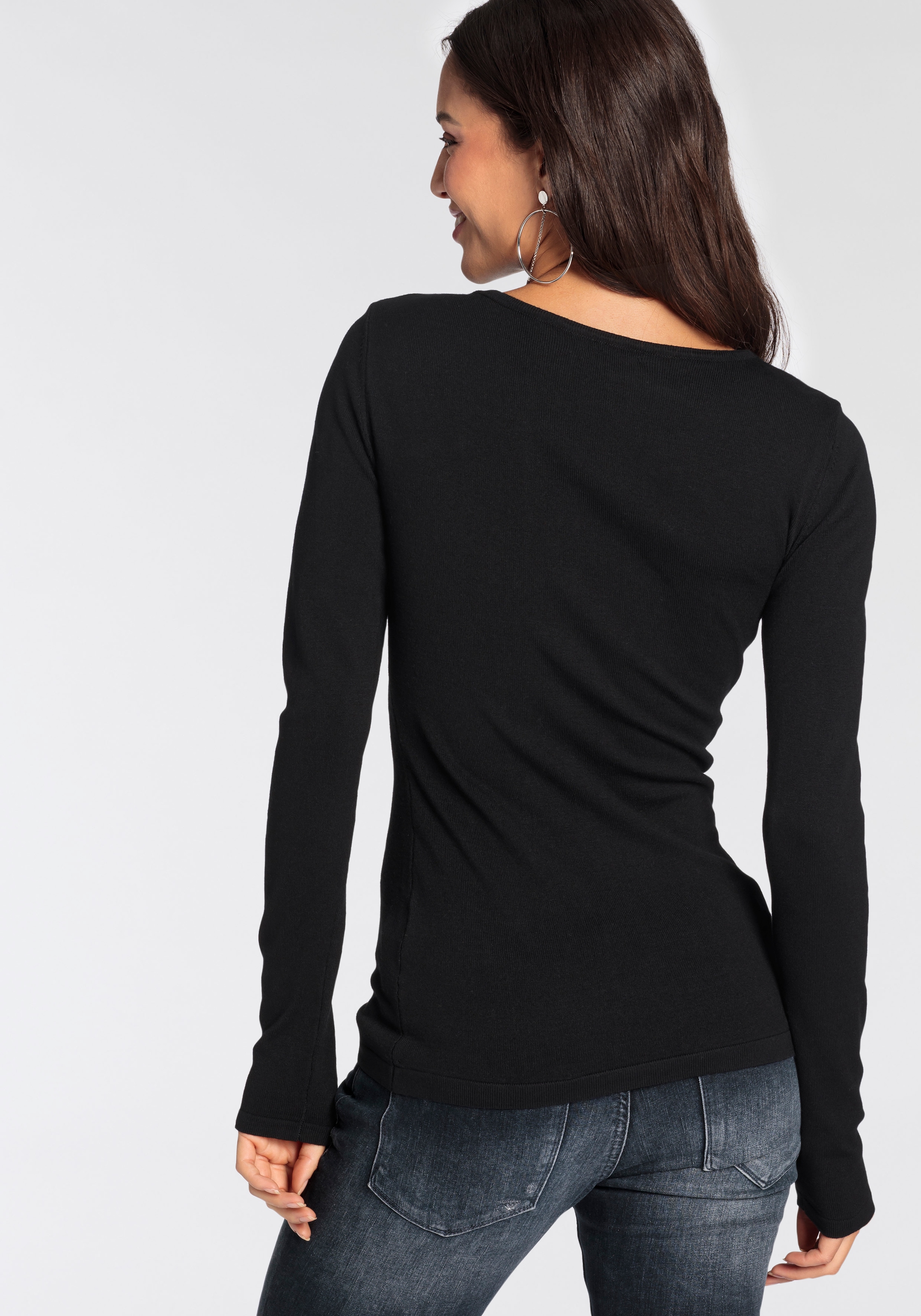 Melrose Strickpullover mit Cut-Out und Knotendetail