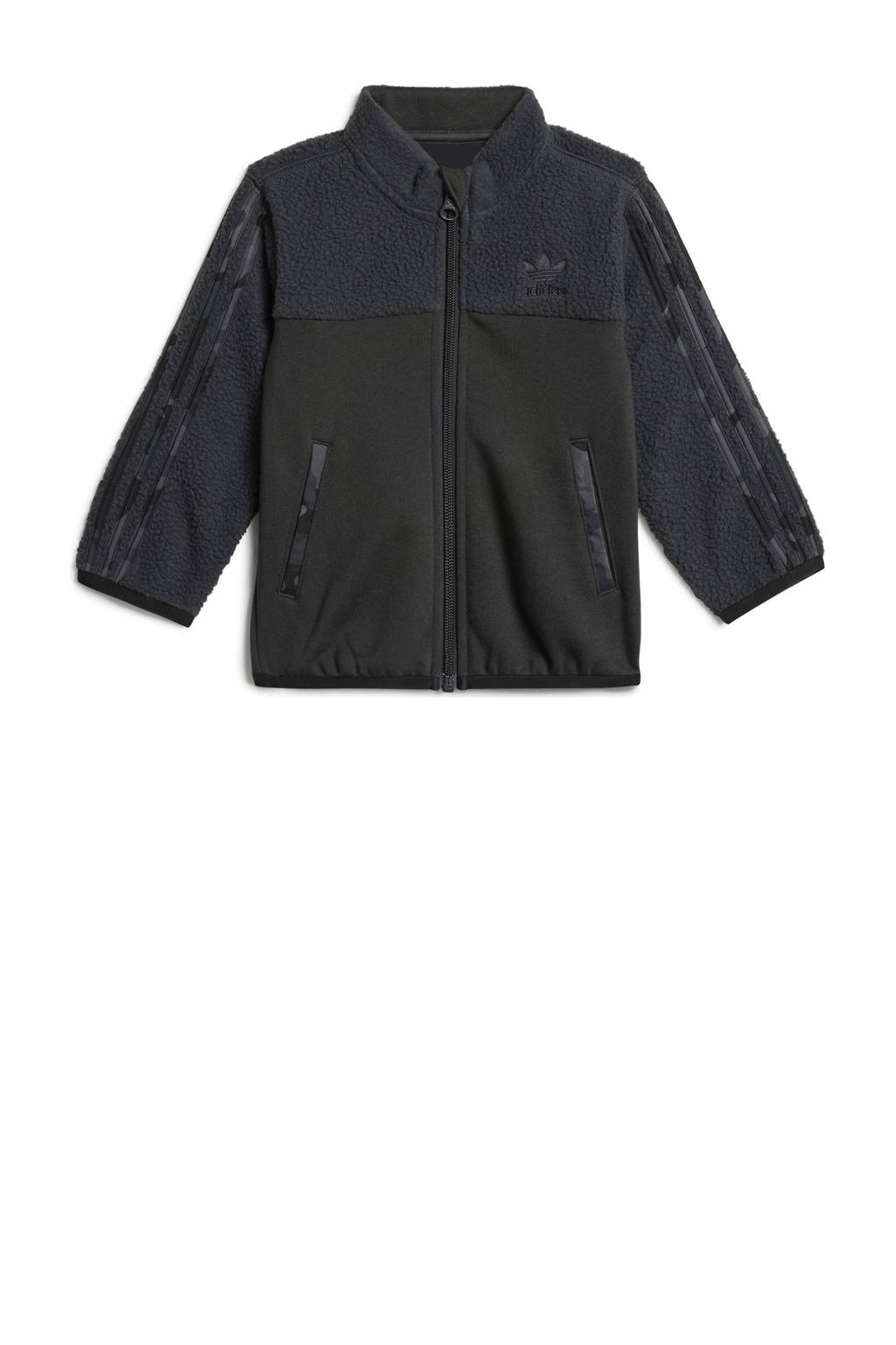 adidas fleece joggingpak antraciet