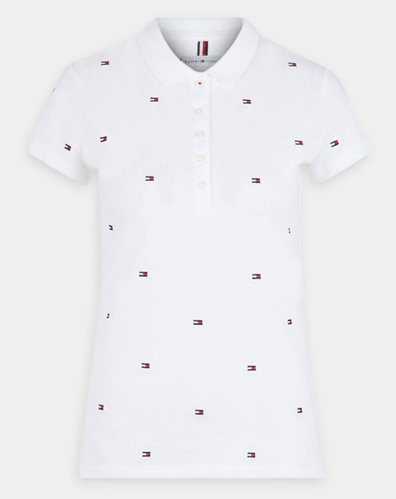 Tommy Hilfiger Polo slim fit felicia embroidery  imprimé blanc