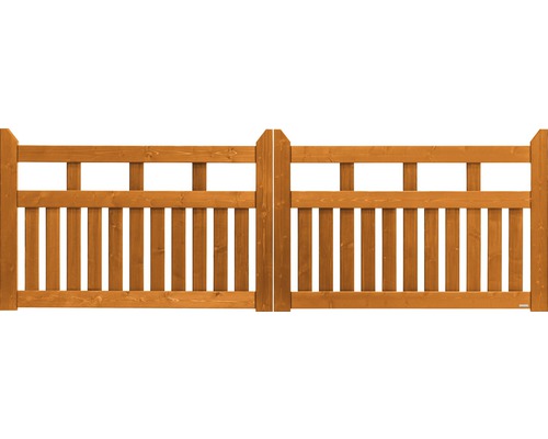 Konsta Elda dubbele poort zonder slotgat, 300 x 100 cm, kersenhoutlook