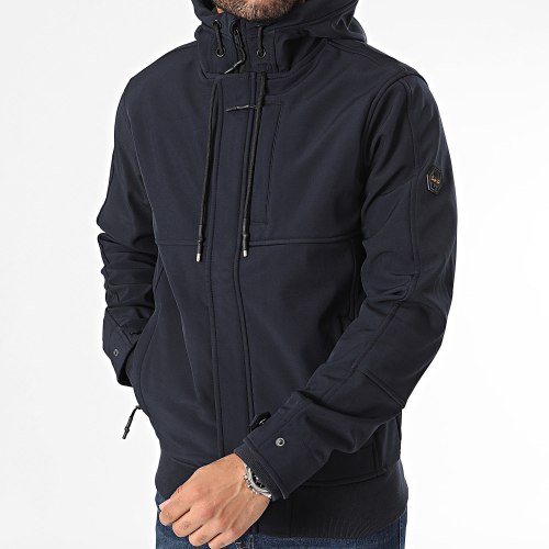Veste Zippée Capuche Bleu Marine