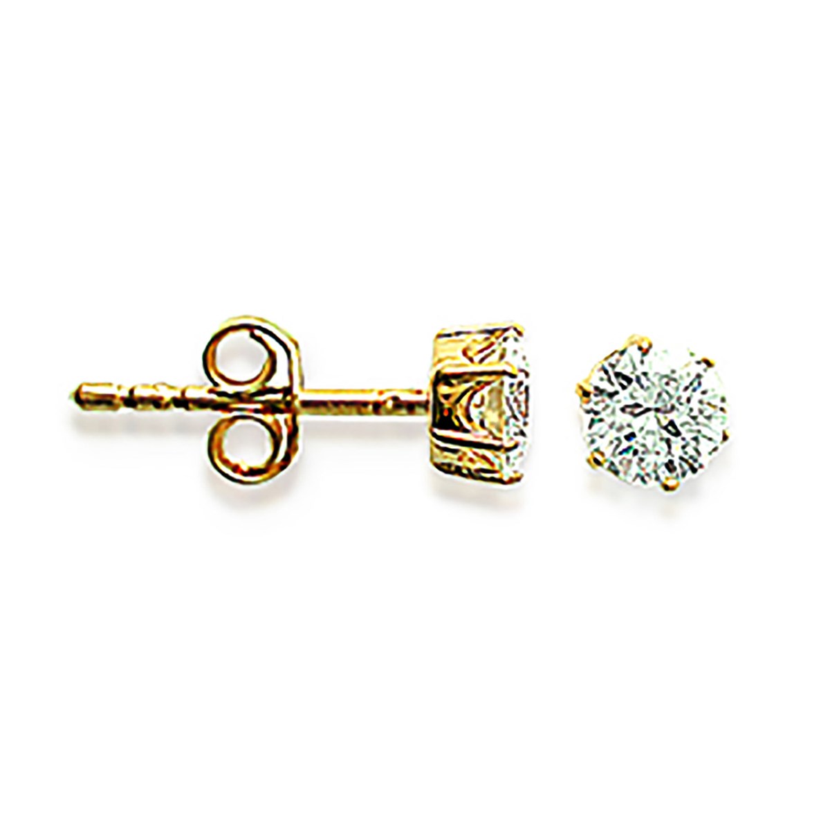 Boucles d'oreilles Brillaxis clous 5 mm plaqué or