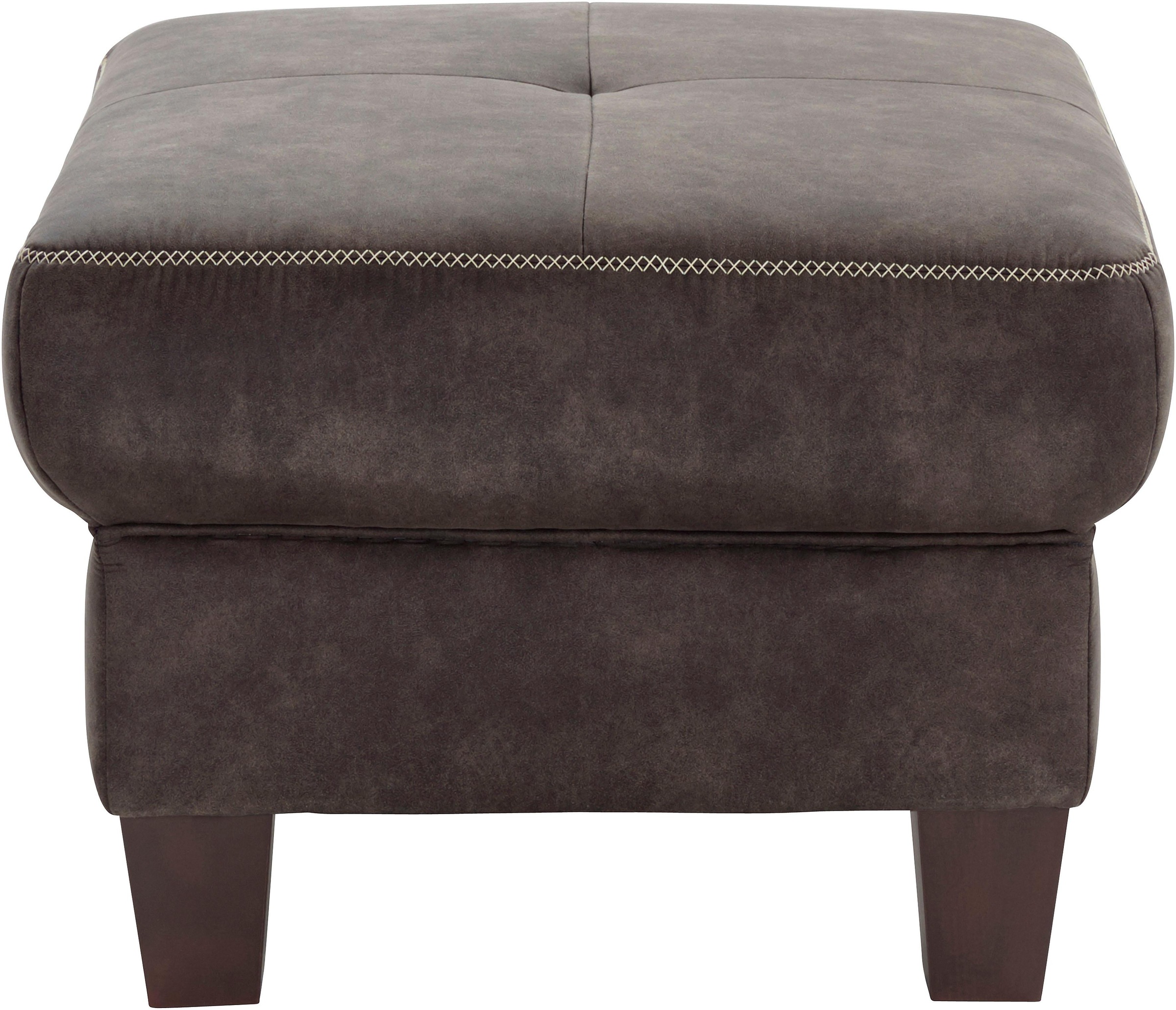 PLACES OF STYLE Polsterhocker »Varese« Kreuznaht in beige