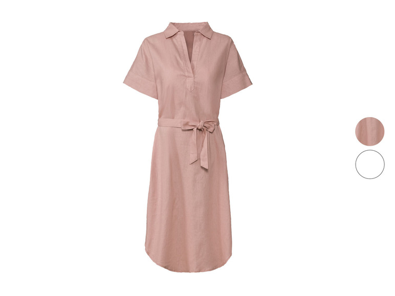 Dames linnen-maxi-jurk