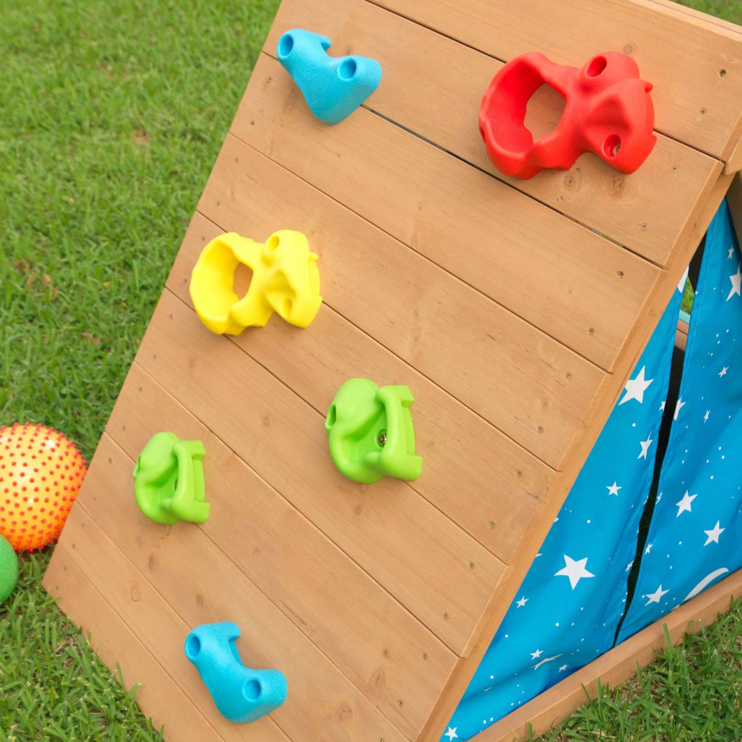 KidKraft Houten Speelhuis Tent met Klimwand