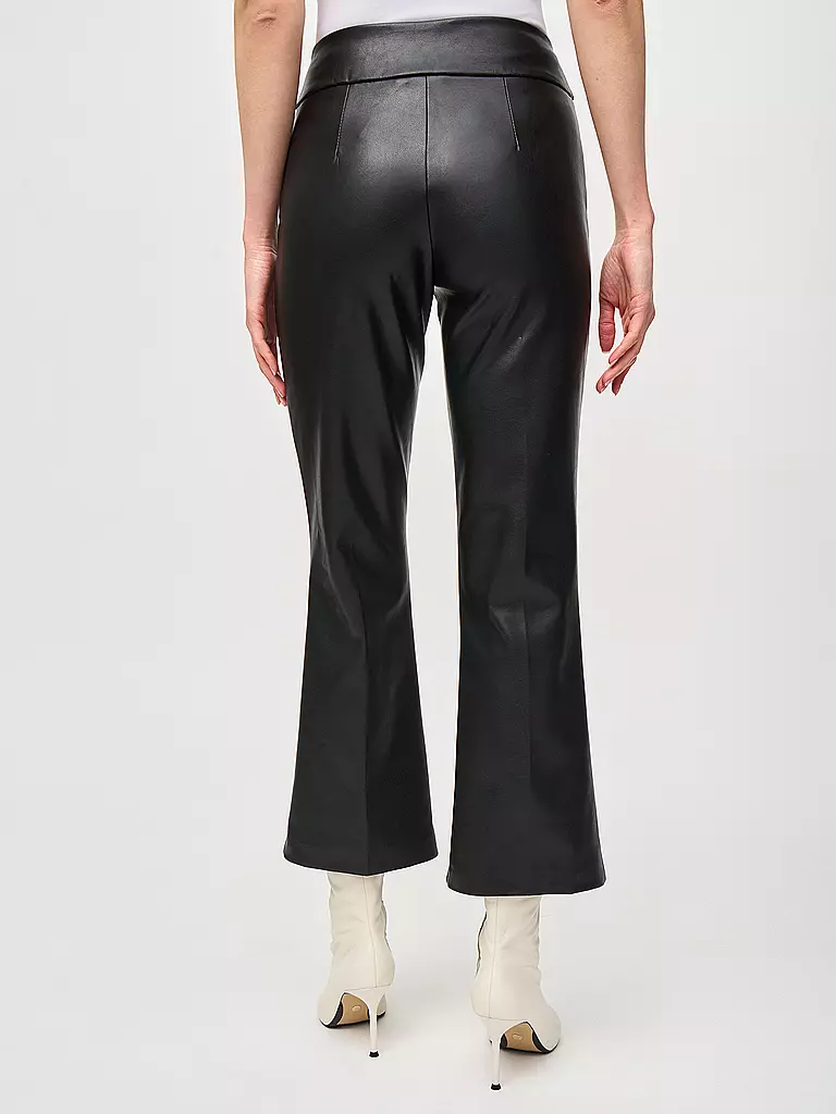 JOSEPH RIBKOFF Hose in Lederoptik Bootcut Fit 7/8 schwarz