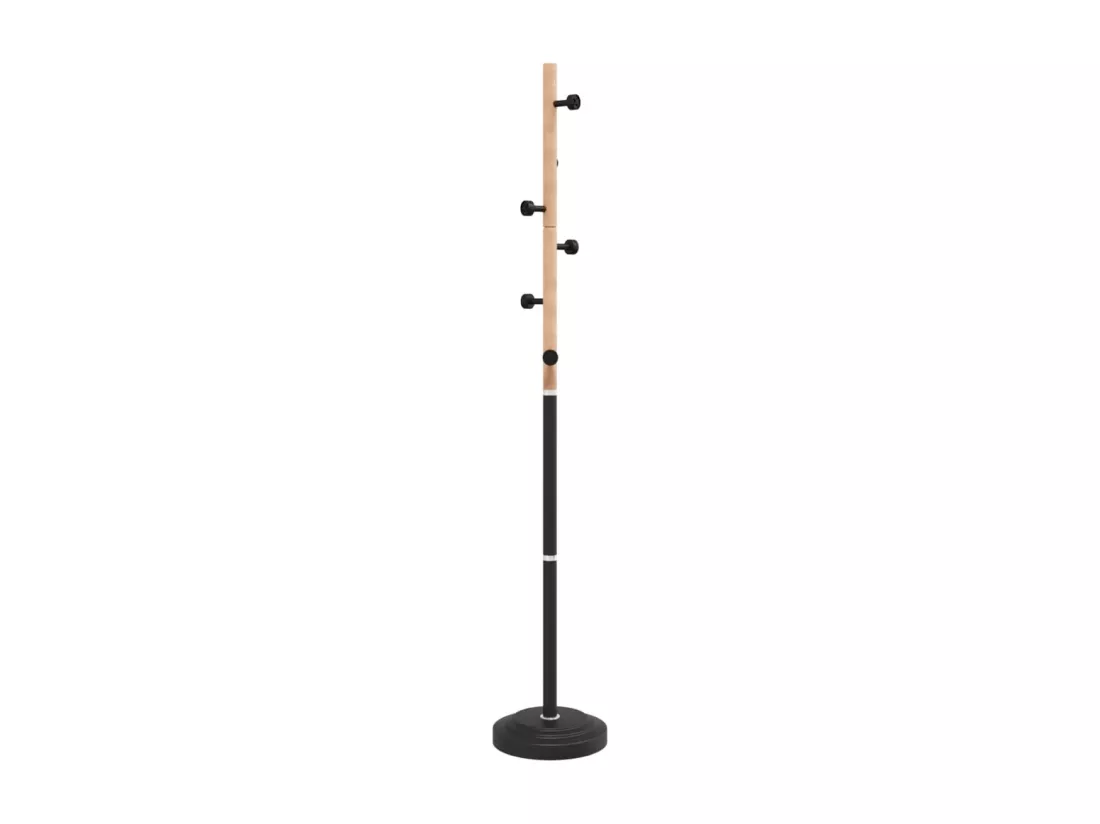 Porte-manteau noir 177 cm fer enduit de poudre