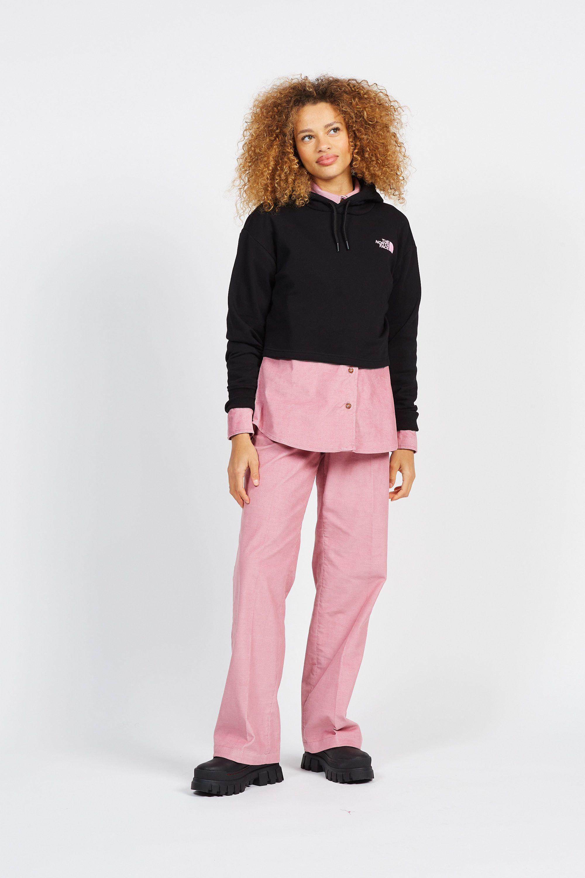 THE NORTH FACE Hoodie COORDINATES CROP Noir