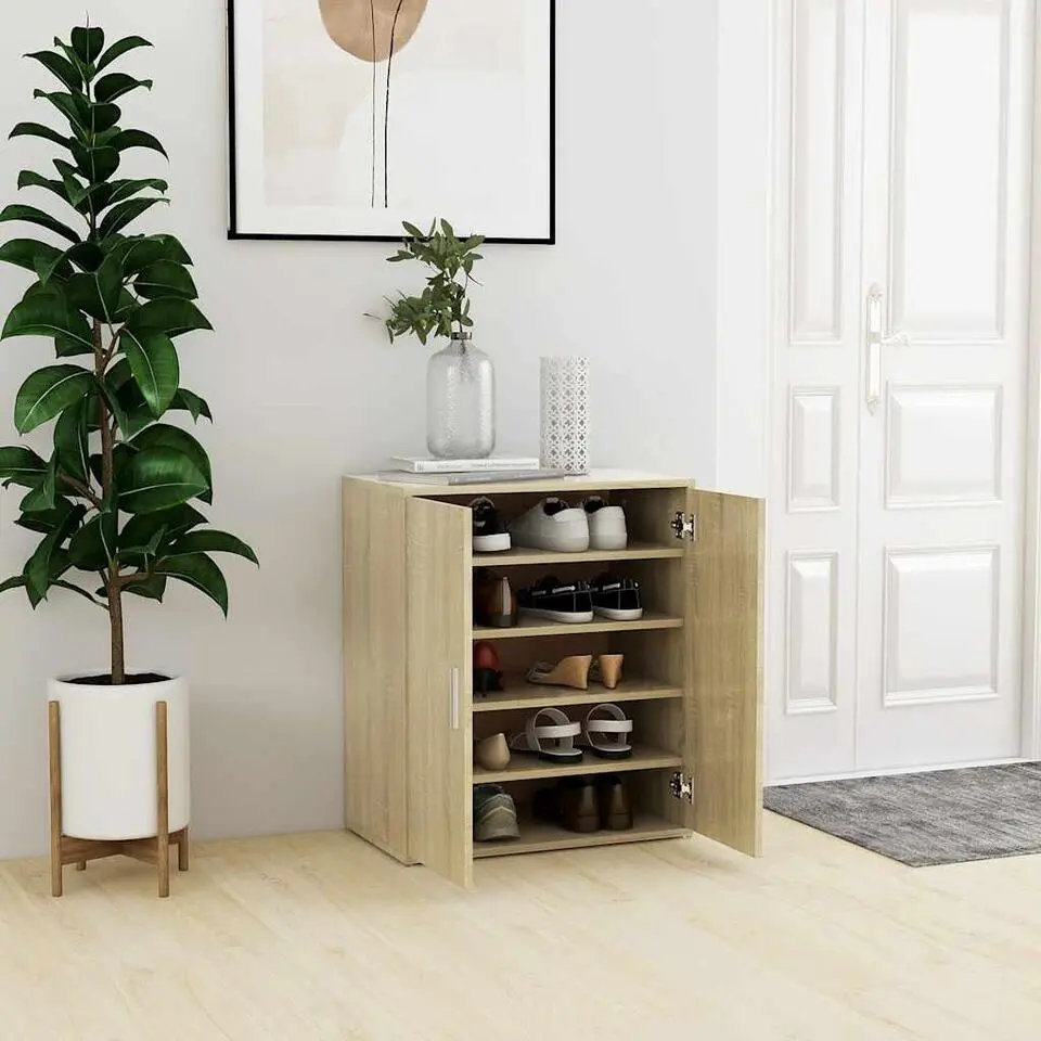 vidaXL - Schoenenkast - Bruin - Bewerkt hout - 60 x 35 x 70 cm