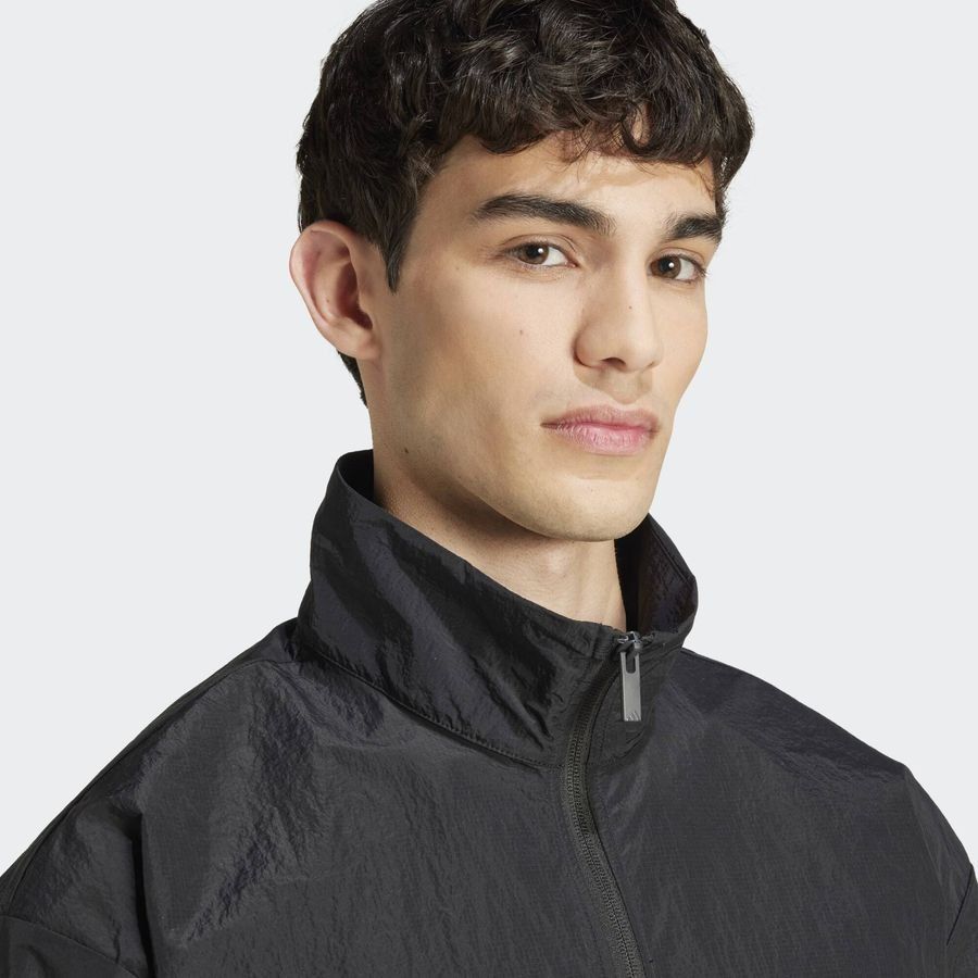 Adidas Sweat-shirt toile demi-zip 3 bandes Future Icons