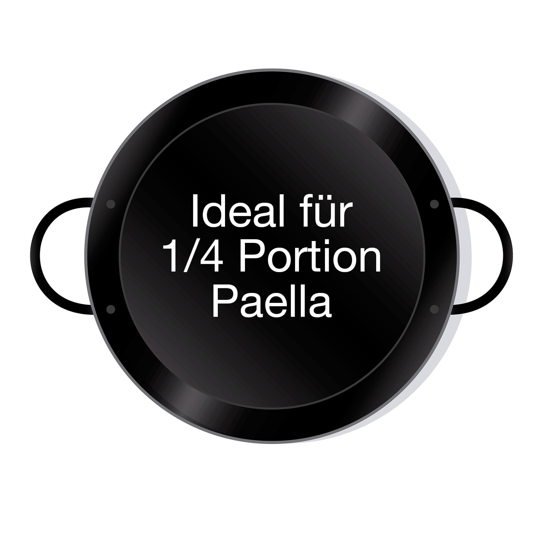 Leichte emaillierte Paella Pfanne mit Griffen - Universell einsetzbar und robust: Original spanische Paella Pfanne Typ Valenciana Ø 10 cm