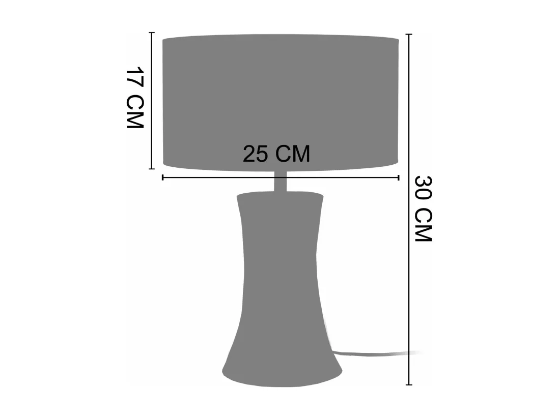 Lampe de chevet évasé verre violet,transparent 30 cm.