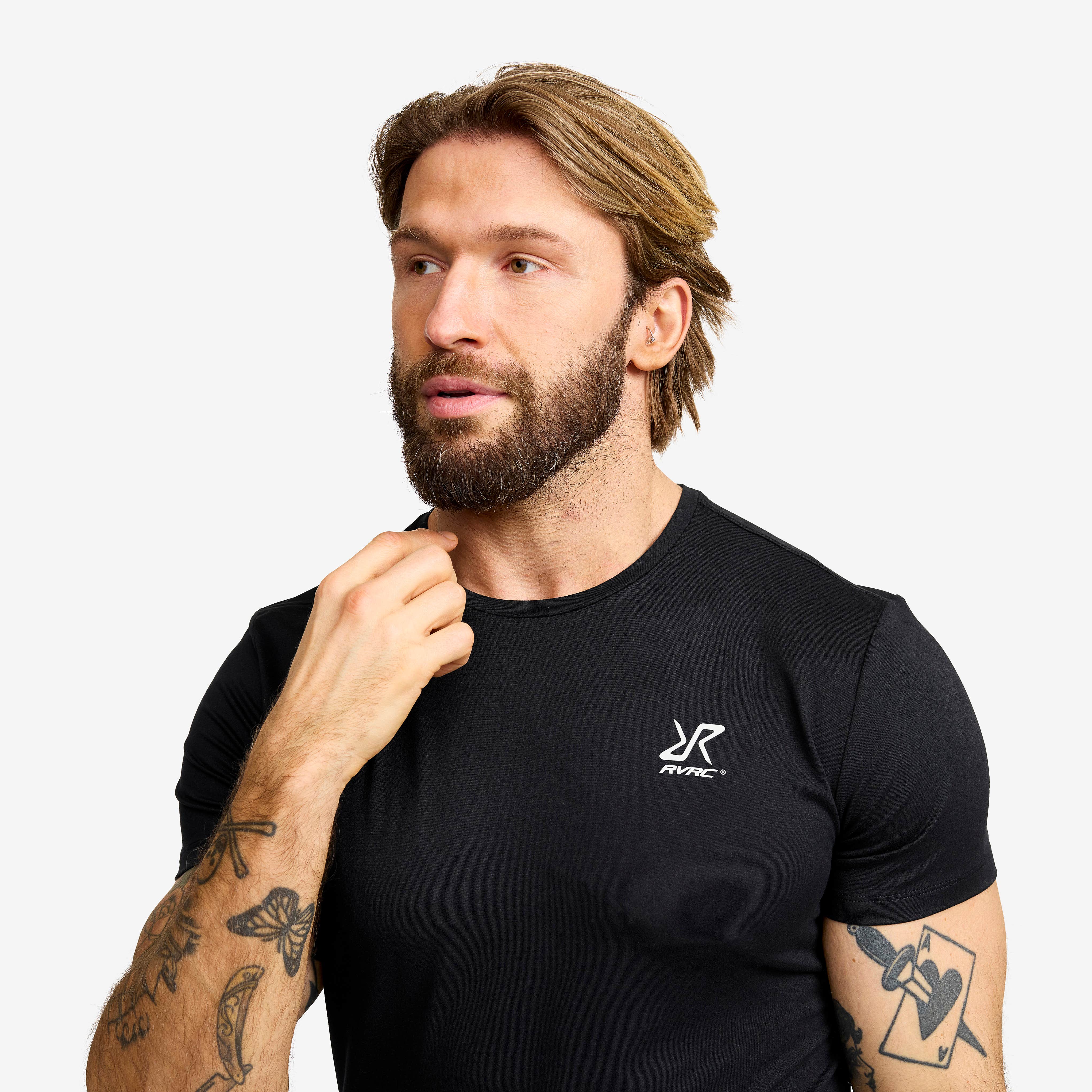 Mission Slim Fit T-shirt Herre Black