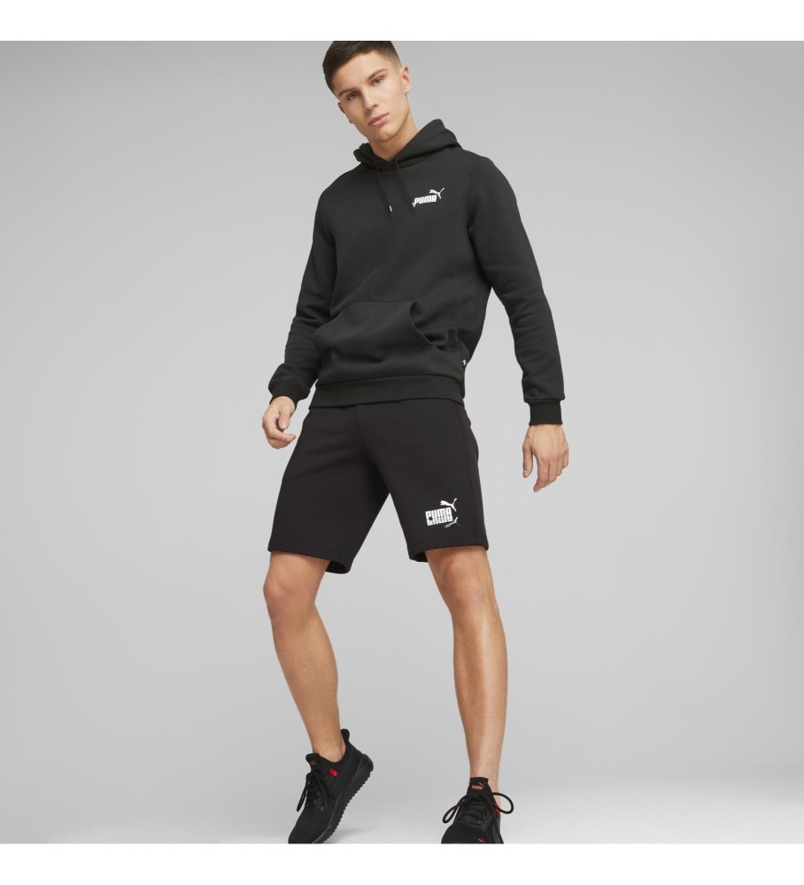 Moletom Puma Essentials+ com logo bicolor, preto