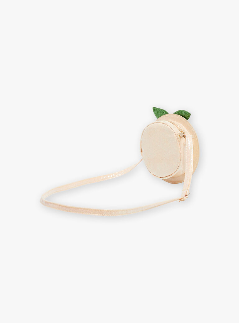 Sac rond orange à bandoullière et forme clémentine