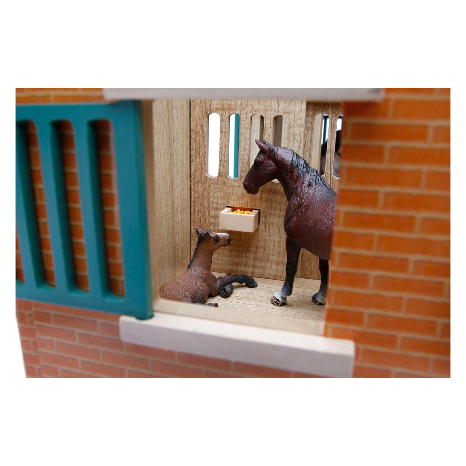 Kids Globe Paardenstal met 7 boxen, 1:24