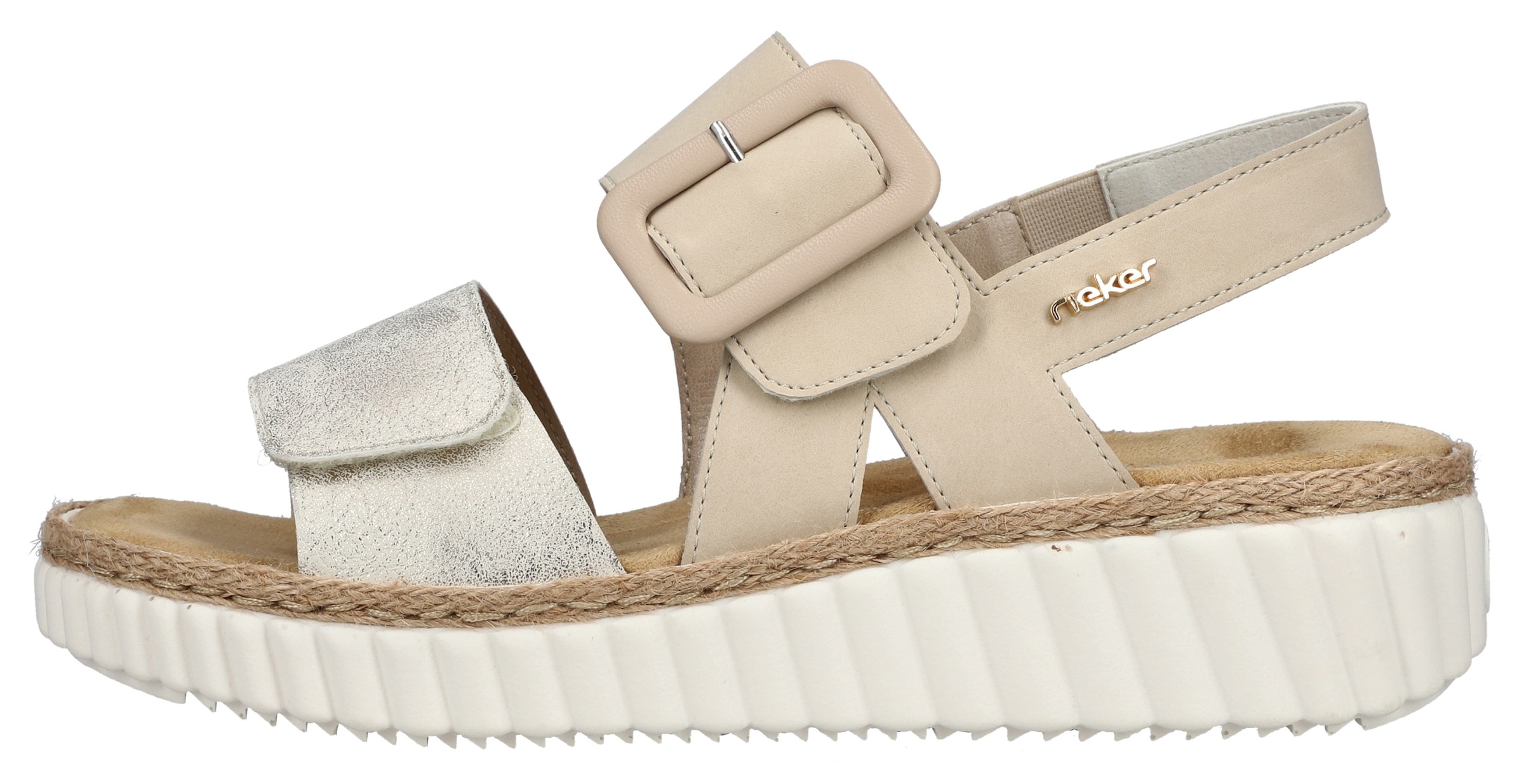 Rieker Plateausandale  , Sommerschuh, Sandalette, Keilabsatz, in bequemer Form