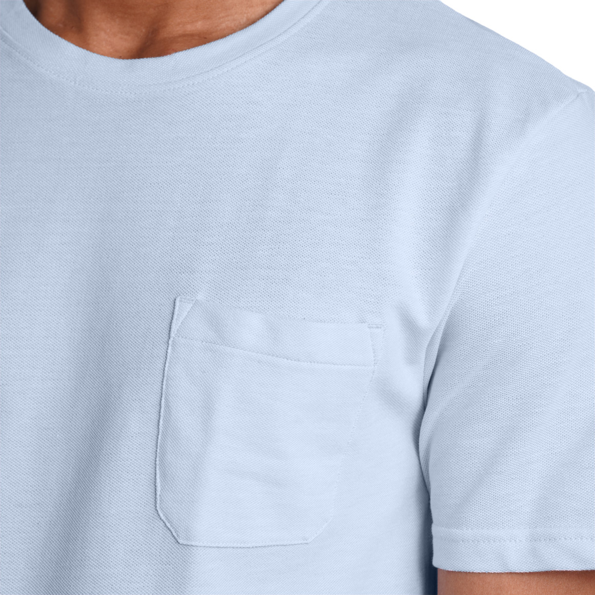 VanVaan Herren T-Shirt in Piqué-Qualität hellblau
