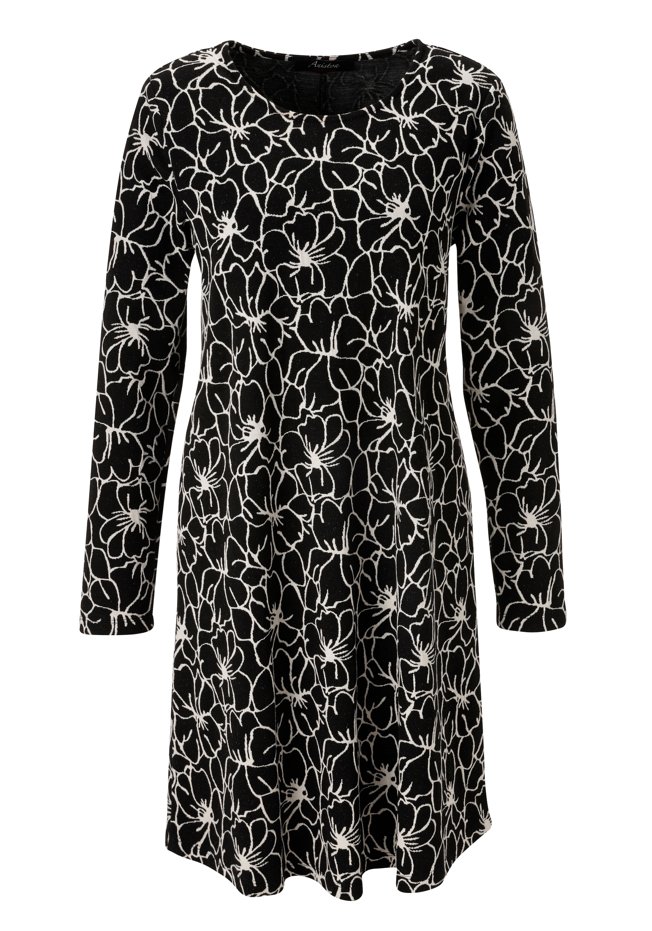 Aniston CASUAL Jerseykleid mit grafischen Blüten - jedes Teil ein Unikat - NEUE KOLLEKTION