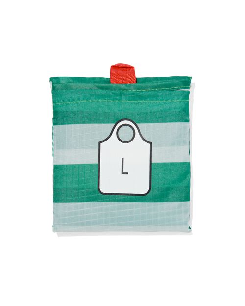 sac de courses L rayures vert