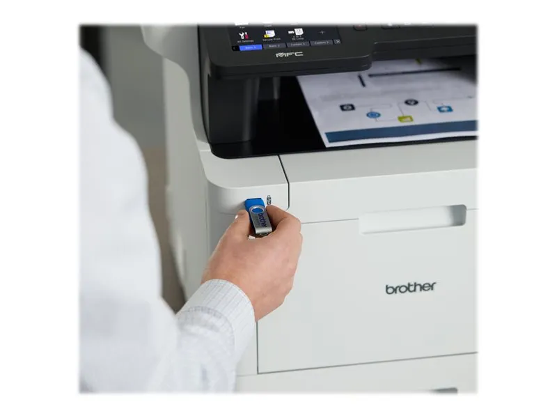 Brother MFC-L8900CDW - Multifunktionsprinter - farve - laser - 215.9 x 355.6 mm (original) - A4/Legal (medie) - op til 31 spm (kopiering) - op til 31 spm (udskriver) - 300 ark - 33.6 Kbps - USB 2.0, Gigabit LAN, Wi-Fi(n), USB vært, NFC