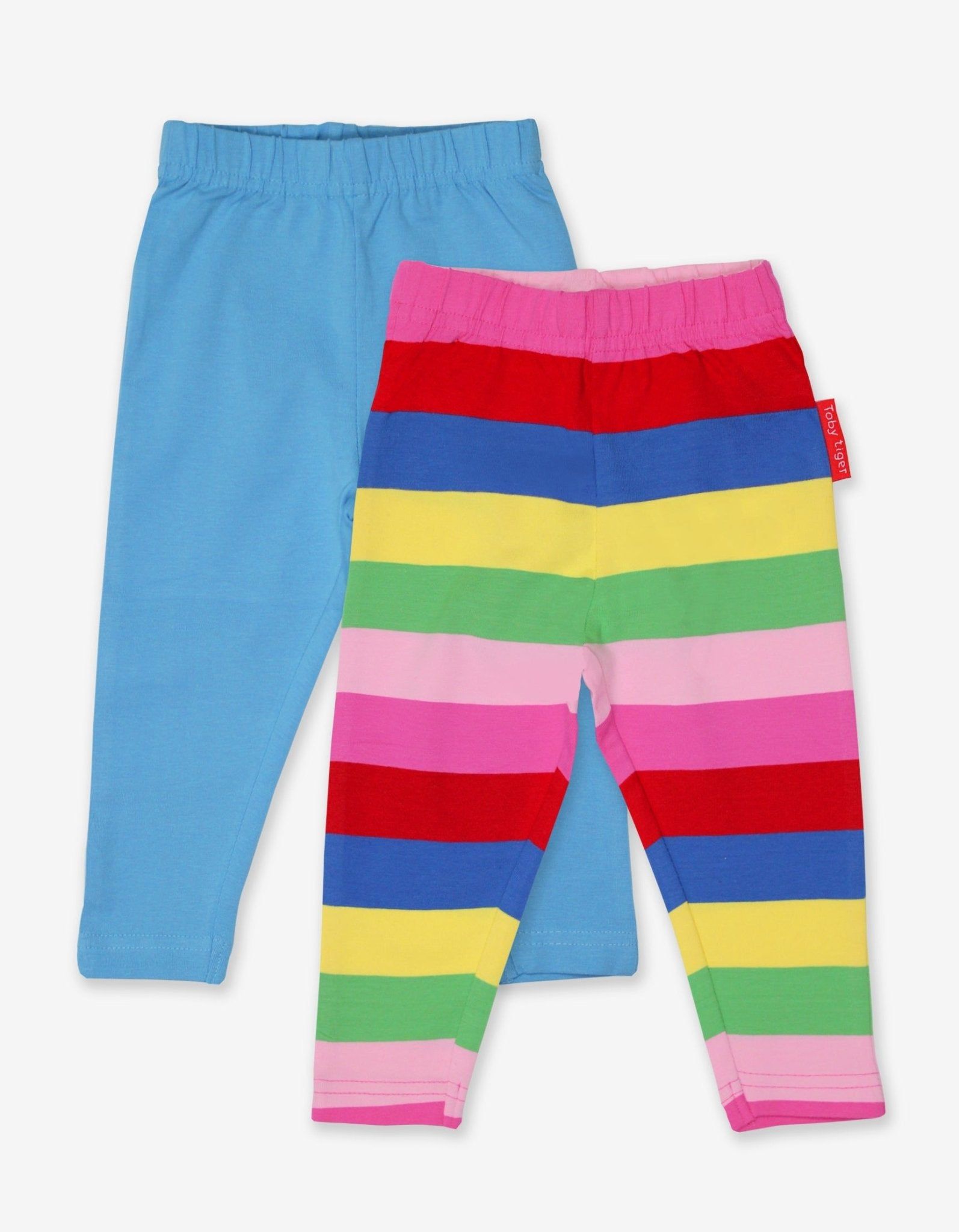 Toby Tiger Mädchen Leggings mit Streifen 2-er Pack
