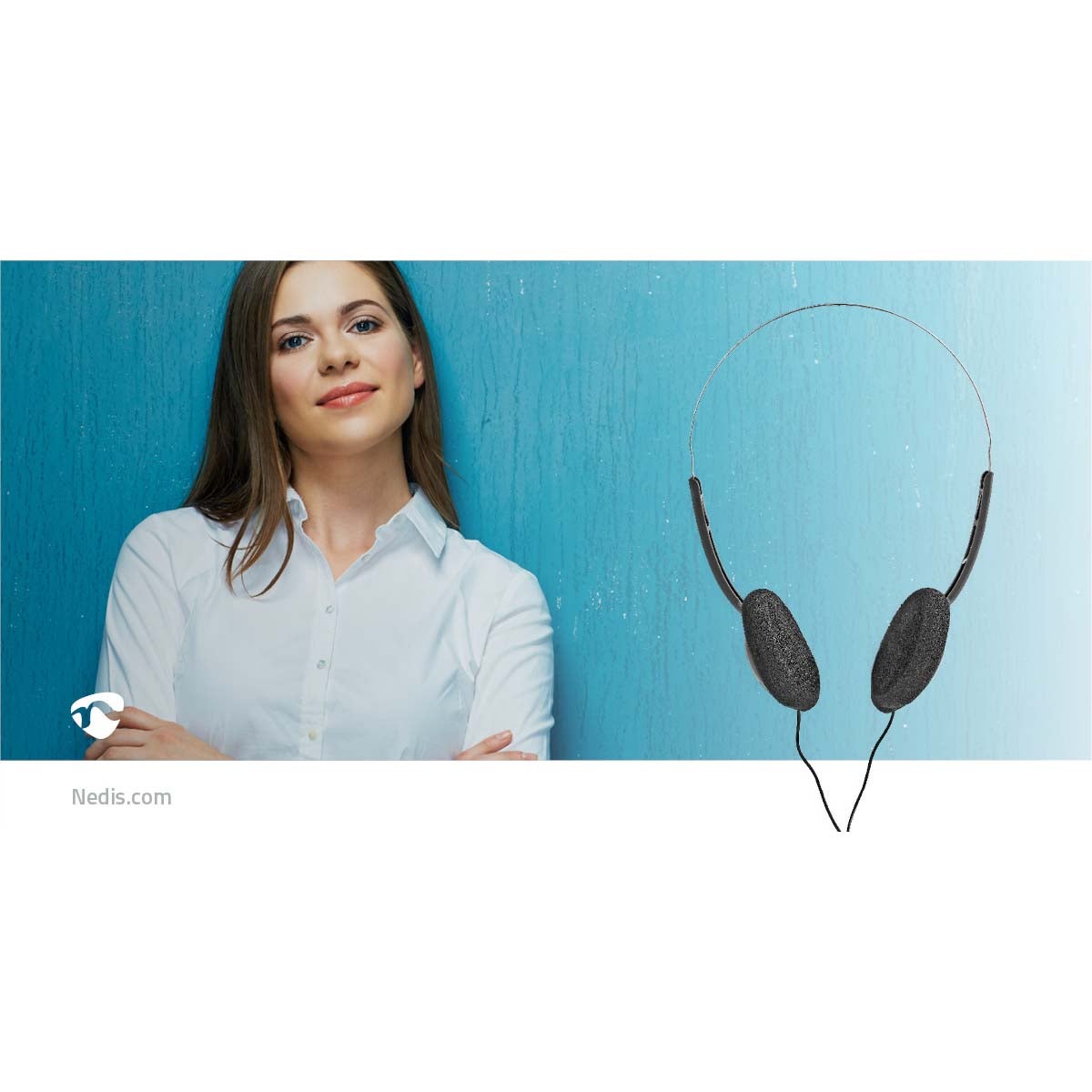 Nedis HPWD1101BK lichtgewicht on-ear koptelefoon zwart 3.5 mm