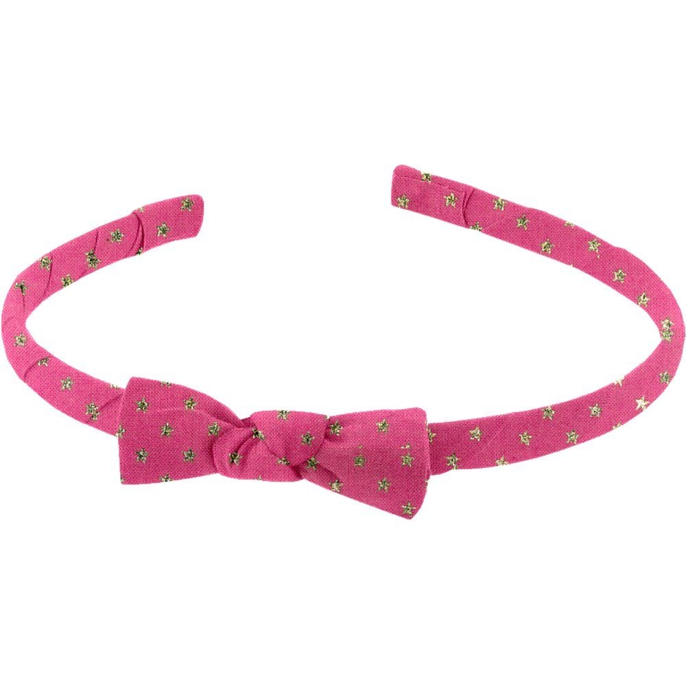 Serre-Tête Fin Etoile Or Fuchsia