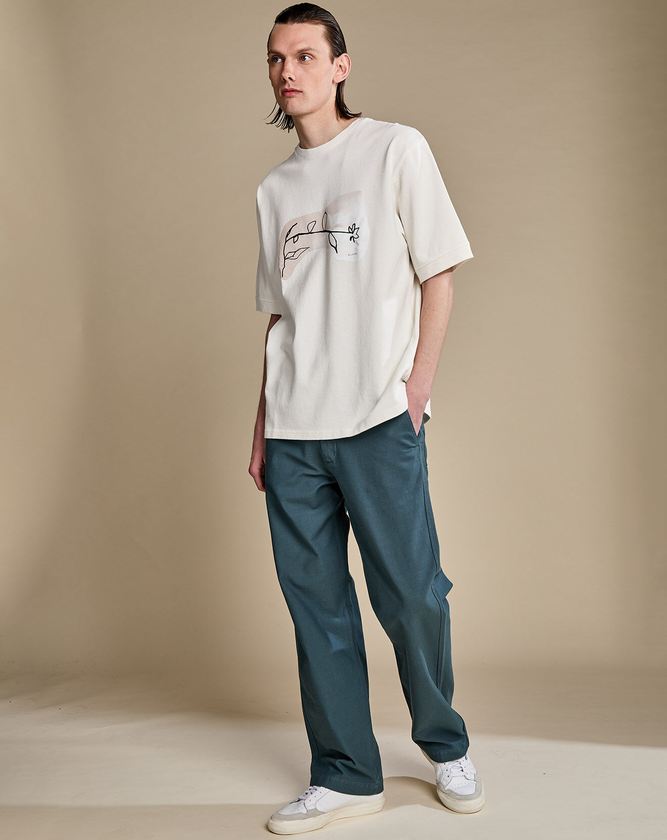 Bellerose T-Shirt oversize 100% Coton Bio Vursty blanc