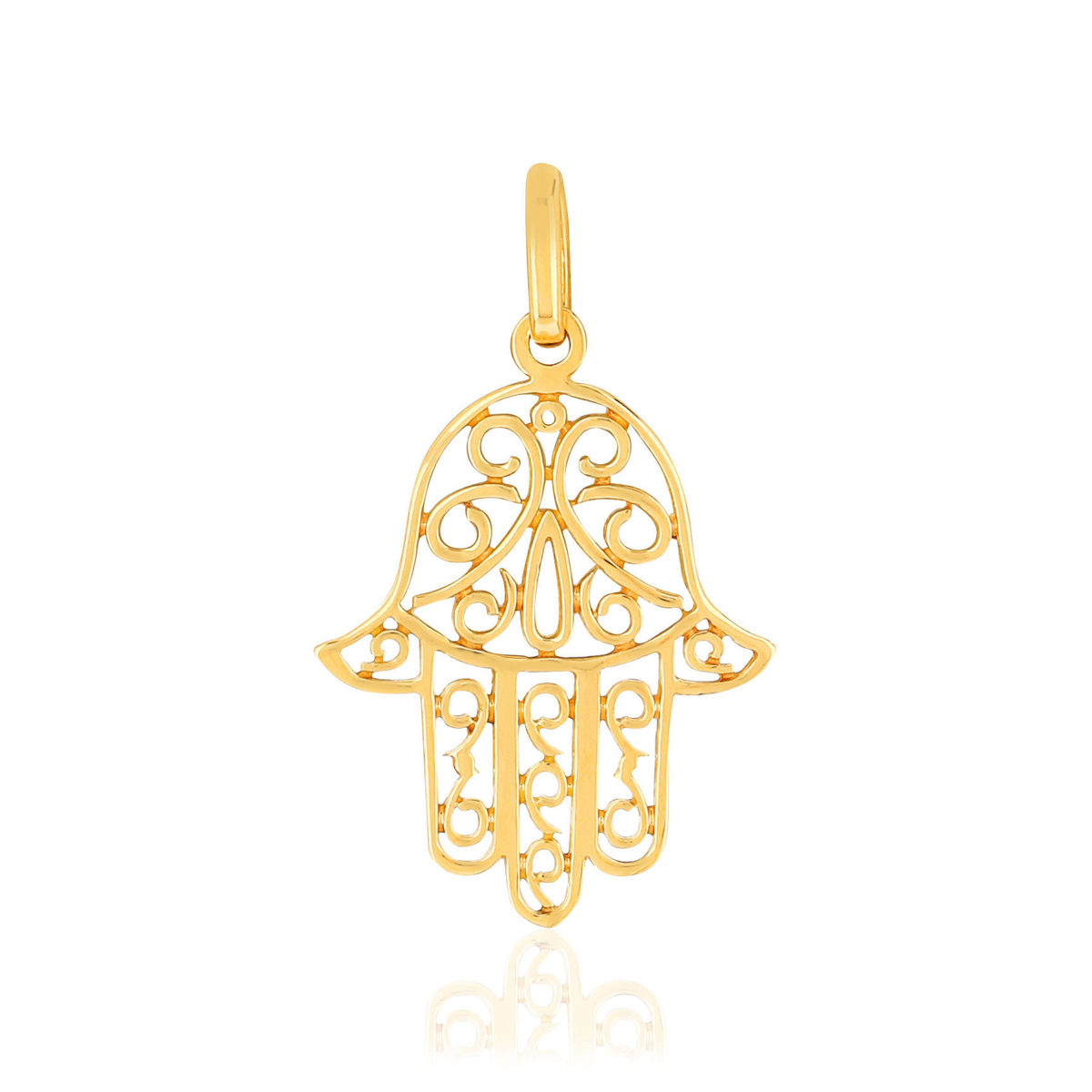 Pendentif or jaune 750 main de fatma