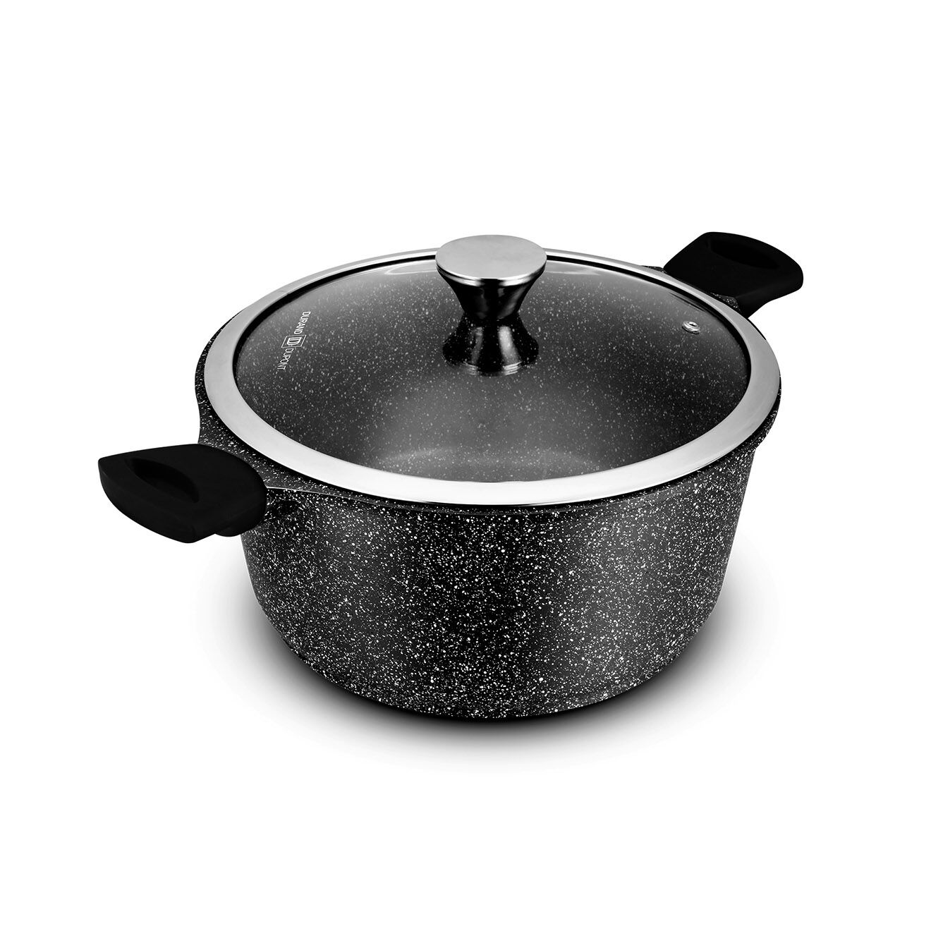 Durand Dupont Faitout fonte d'aluminium effet pierre gisors ft24tfi noir - D.24 cm