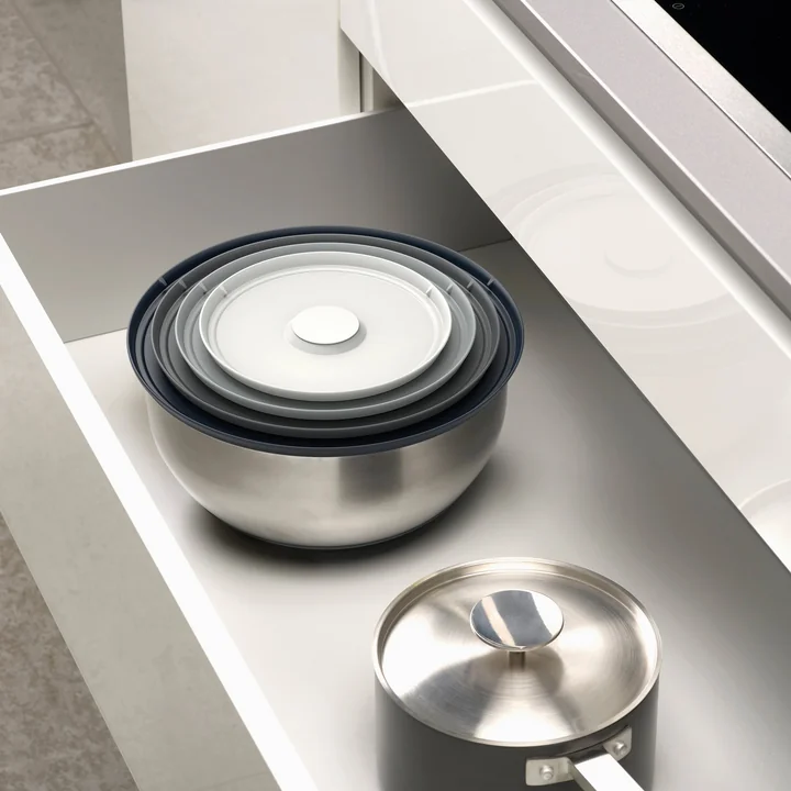 Joseph Joseph - Nest Prep&Store 100 Schüssel-Set (4-tlg.), Edelstahl / schwarz