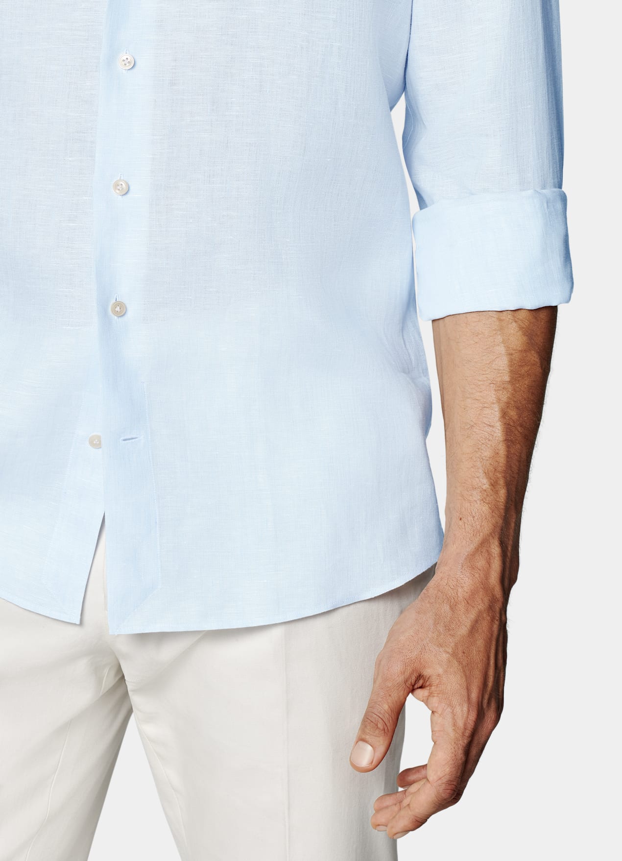 Chemise coupe ajustée bleu clair