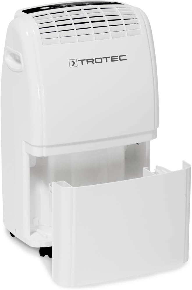 TROTEC Raumentfeuchter elektrisch TTK 75 E – Leistung 20 L/Tag – Fläche 45 m² / 110 m³ – Entfeuchtungsgerät mit Autoabschaltung