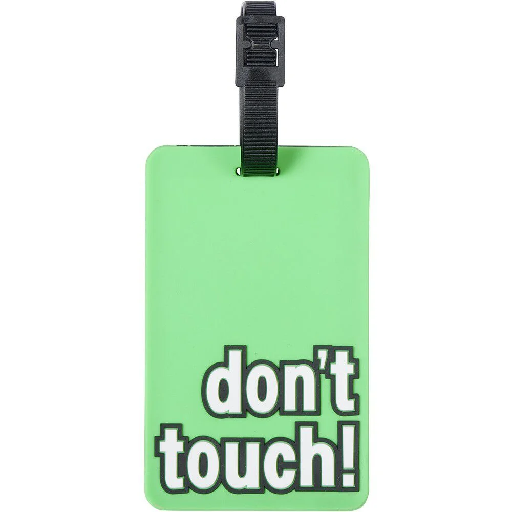Porte étiquette pour bagage pvc message Don't touch