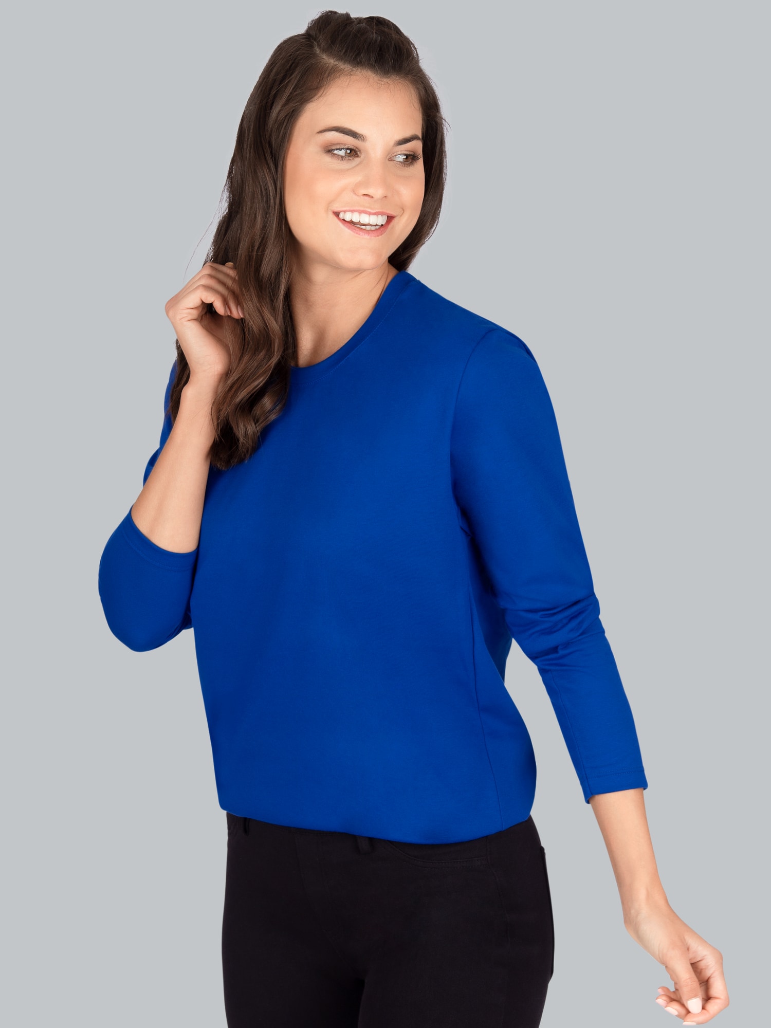 Langarmshirt aus 100% Baumwolle Royal