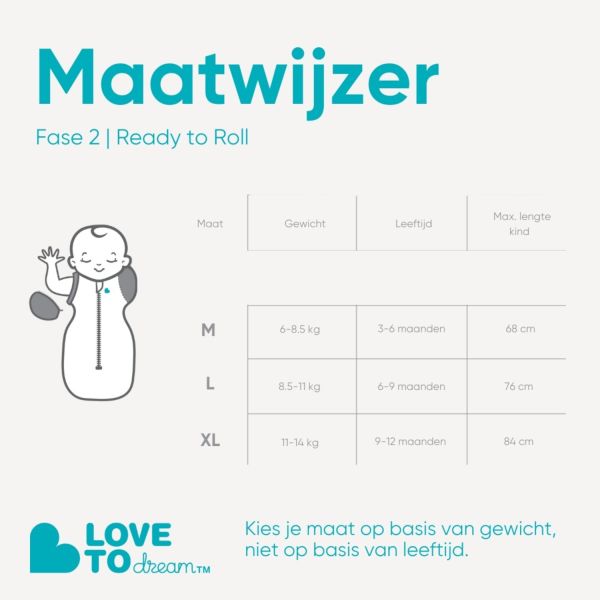 Love To Dream Inbakerslaapzak - Fase 2 - 3-6 Mnd - Dream White