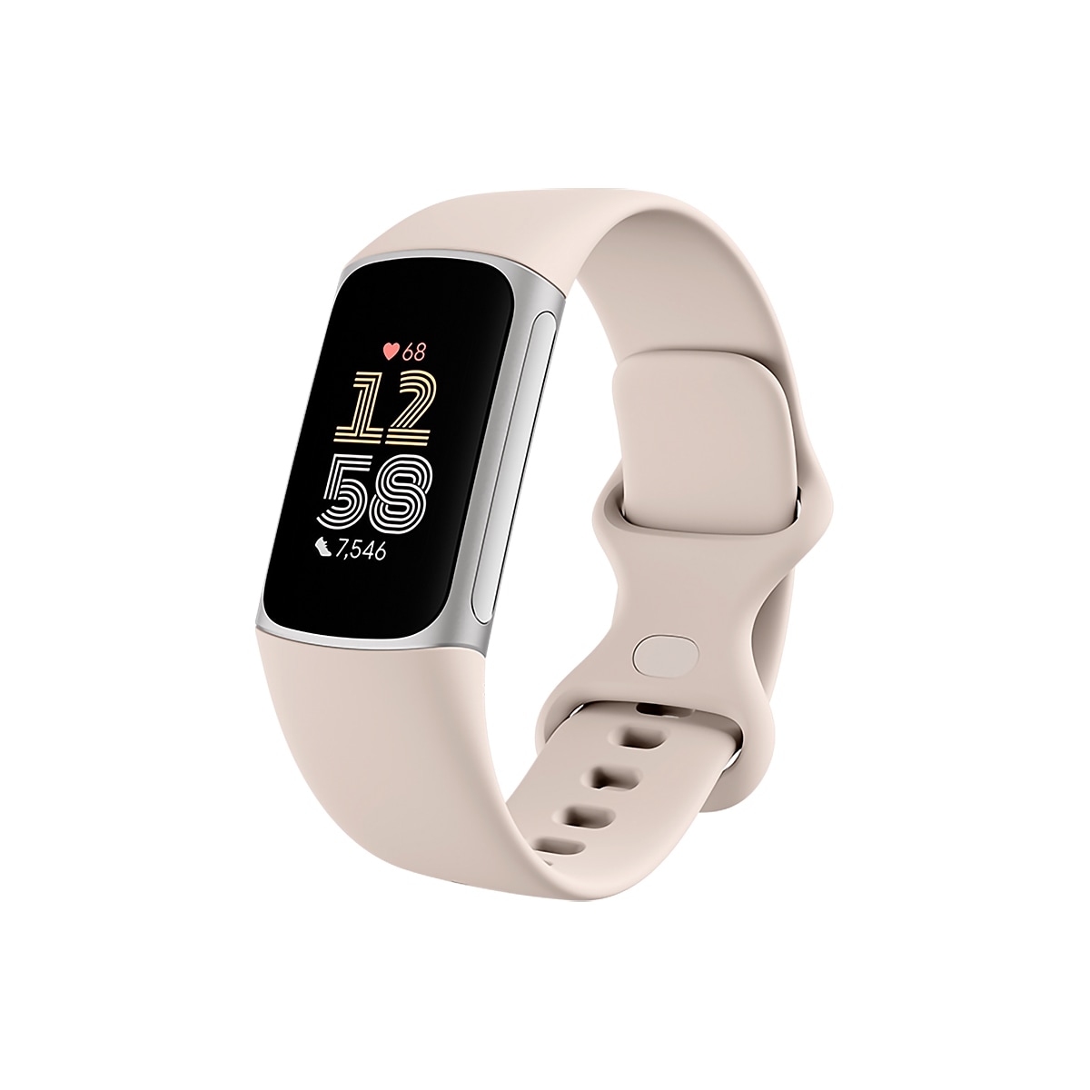 Fitbit Charge 6 aktivitetsarmbånd (sølv/beige)