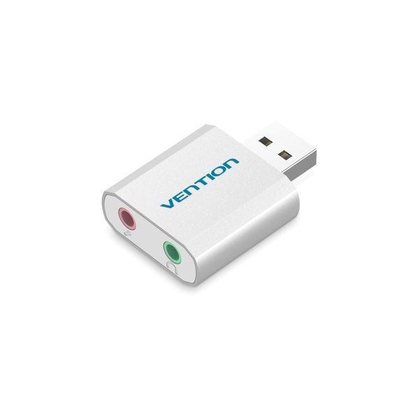 Vention Adaptador Placa de Som USB Macho A Para Microfone e Fones - 07-VAB-S13