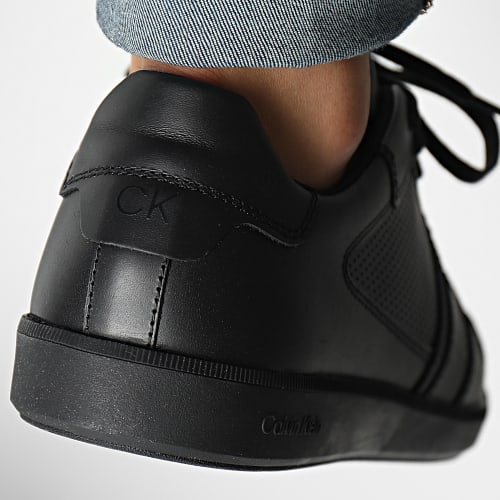 Baskets Low Top Lace up Leather 0471 Triple Black
