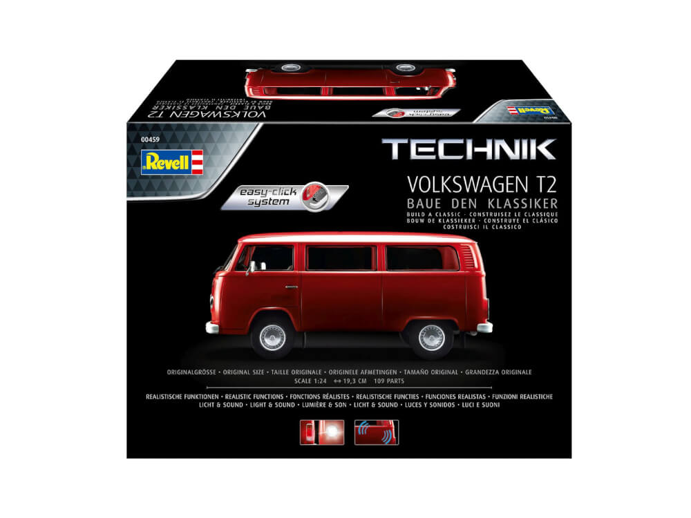 Volkswagen T2 - Technik - Easy Click System, Revell Modellbausatz mit Elektronik-Komponenten