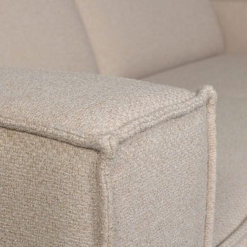 WOOOD 2-zits bank Roman beige geweven stof